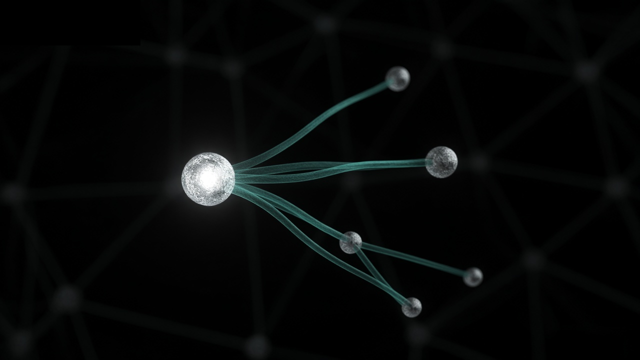 A shock node radiating to a few connected positions